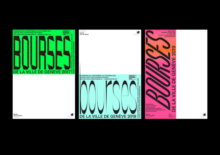 Grants of the City of Geneva in art and design, posters, 2017-2019