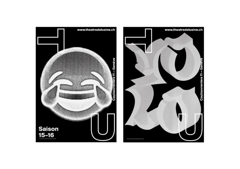 TU – Théâtre de l'Usine, Geneva, posters, 2015-2016