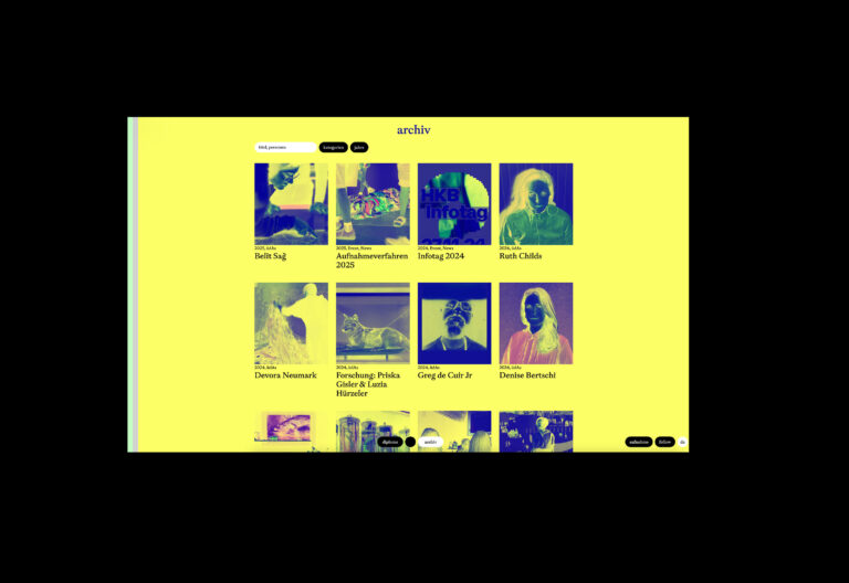HKB – Bern Academy of the Arts, BA Fine Arts, website, www.hkb-finearts.ch, 2024